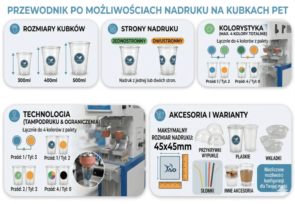 Kubki PET - możliwości nadruku